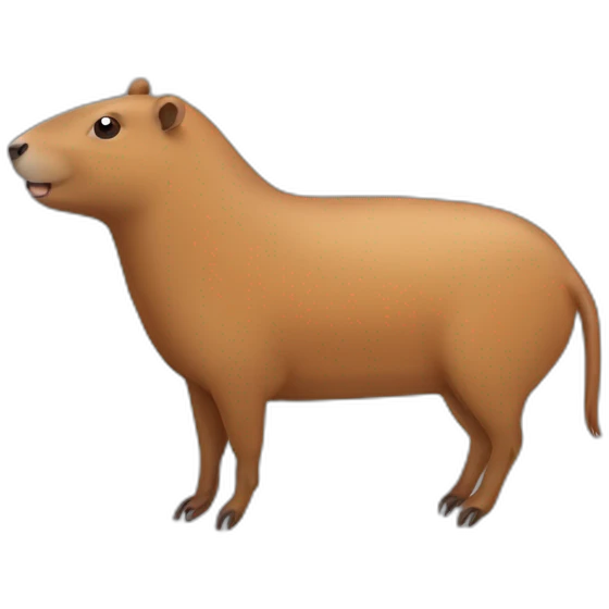 Une chaise sur un capybara emoji
