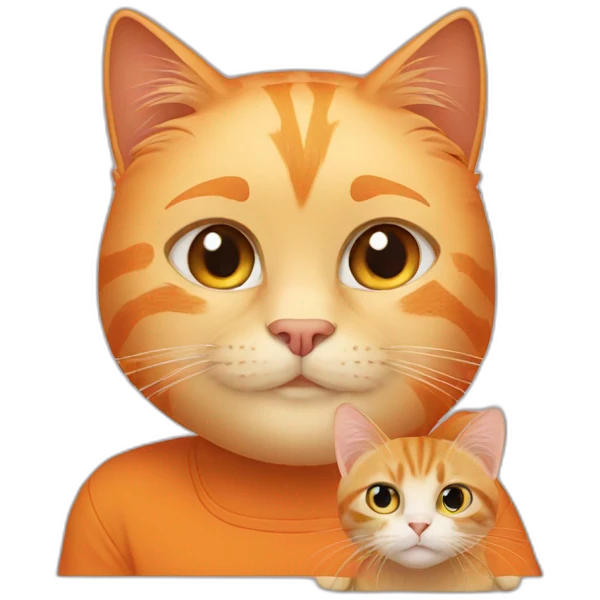 Orange cat with a blond girl emoji
