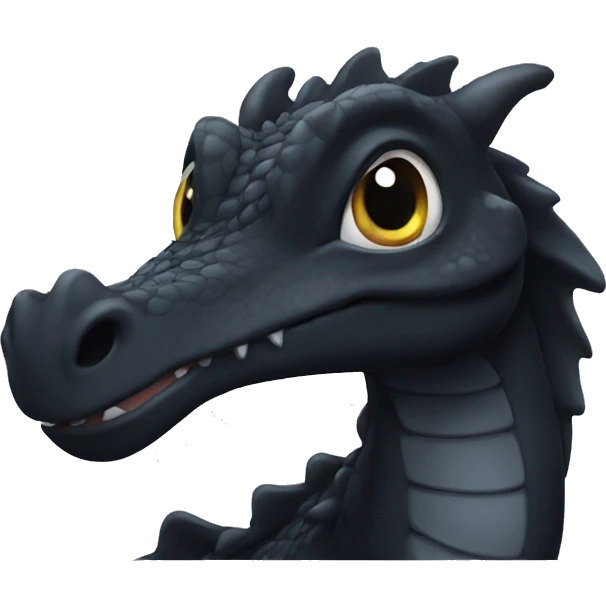 Baby black dragon Disney emoji