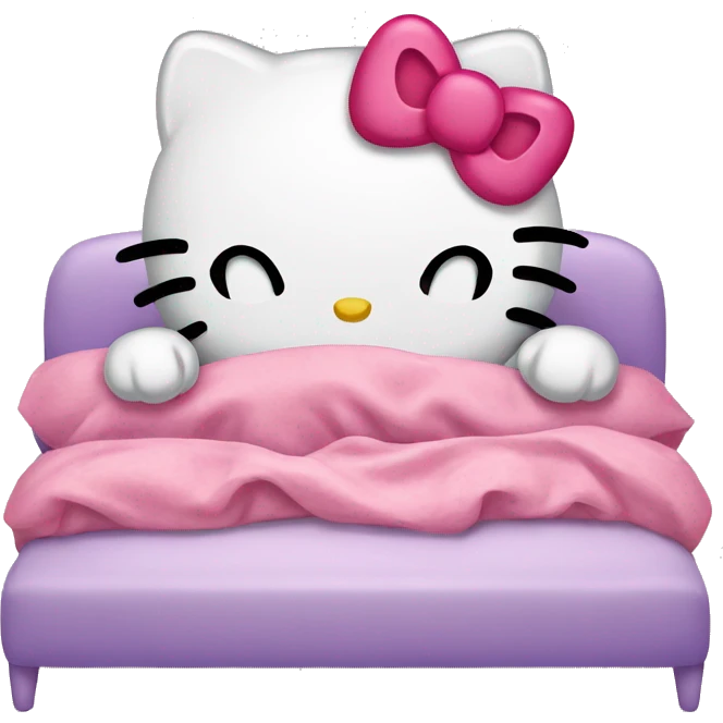Hello kitty sleeping emoji