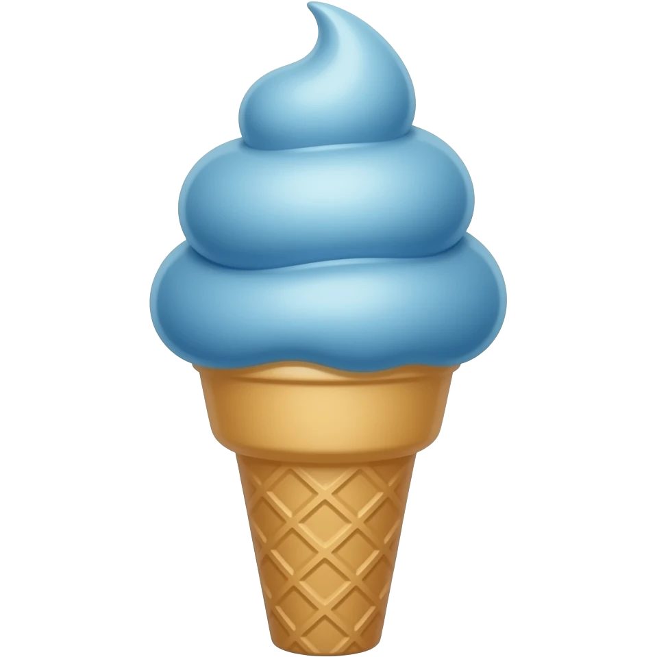 cono de helado azul emoji