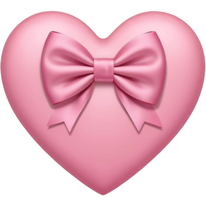 Heart with pink and a Cute bow emoji