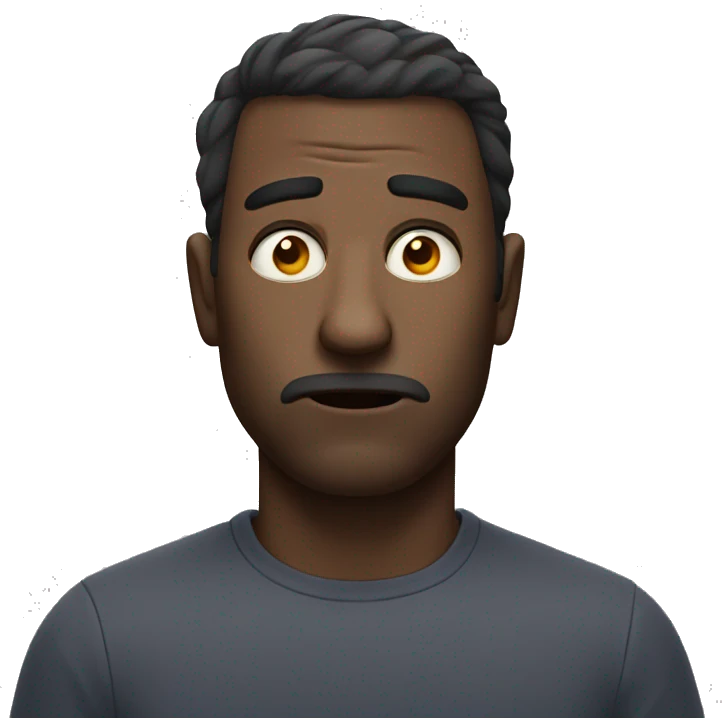 annoyed man with an eye twitch emoji