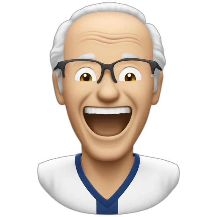 Franz Beckenbauer laughing emoji