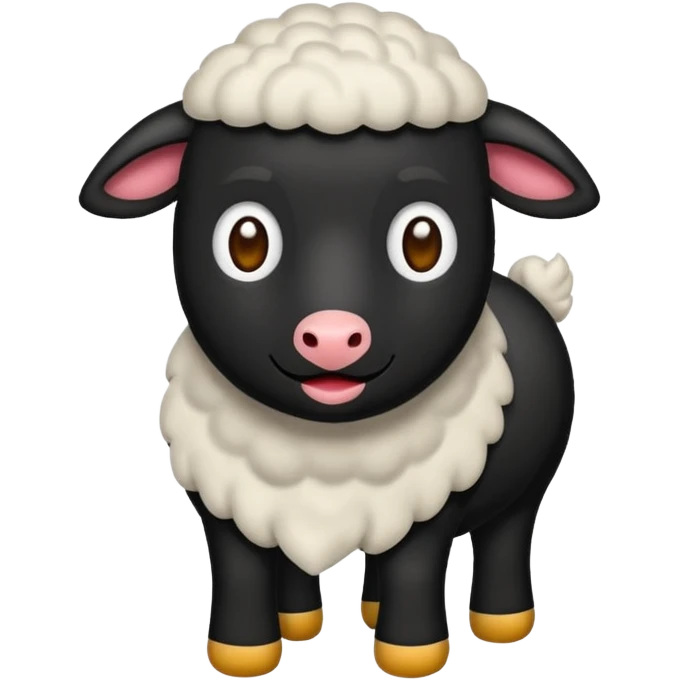 Crea una oveja negra emoji