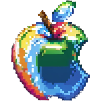 simple colorful apple emoji