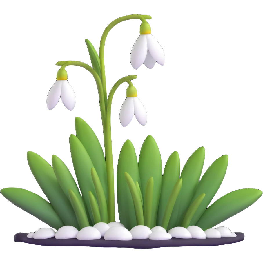 snowdrop flower emoji