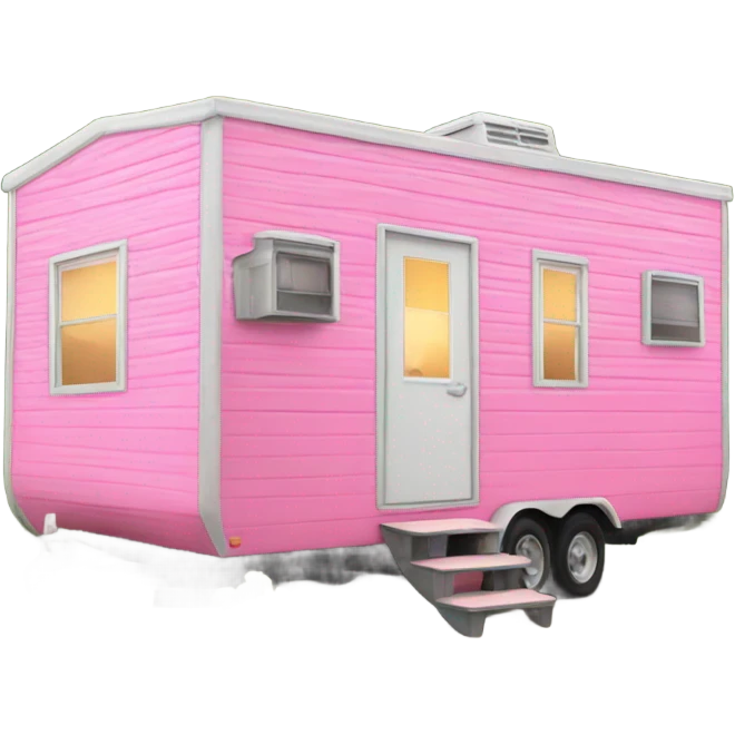 Pink trailer home emoji