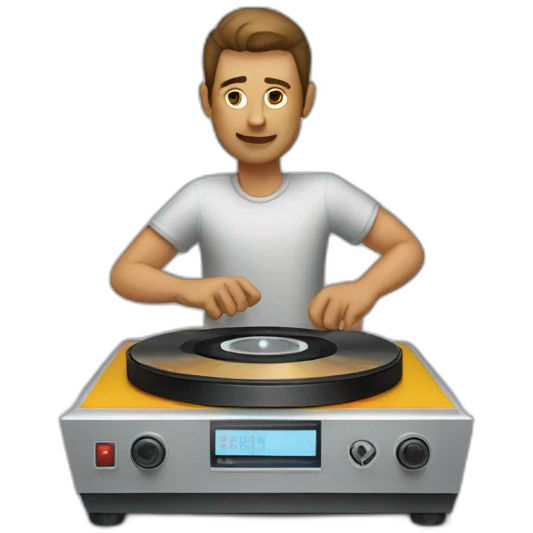un tocadiscos de máquina emoji