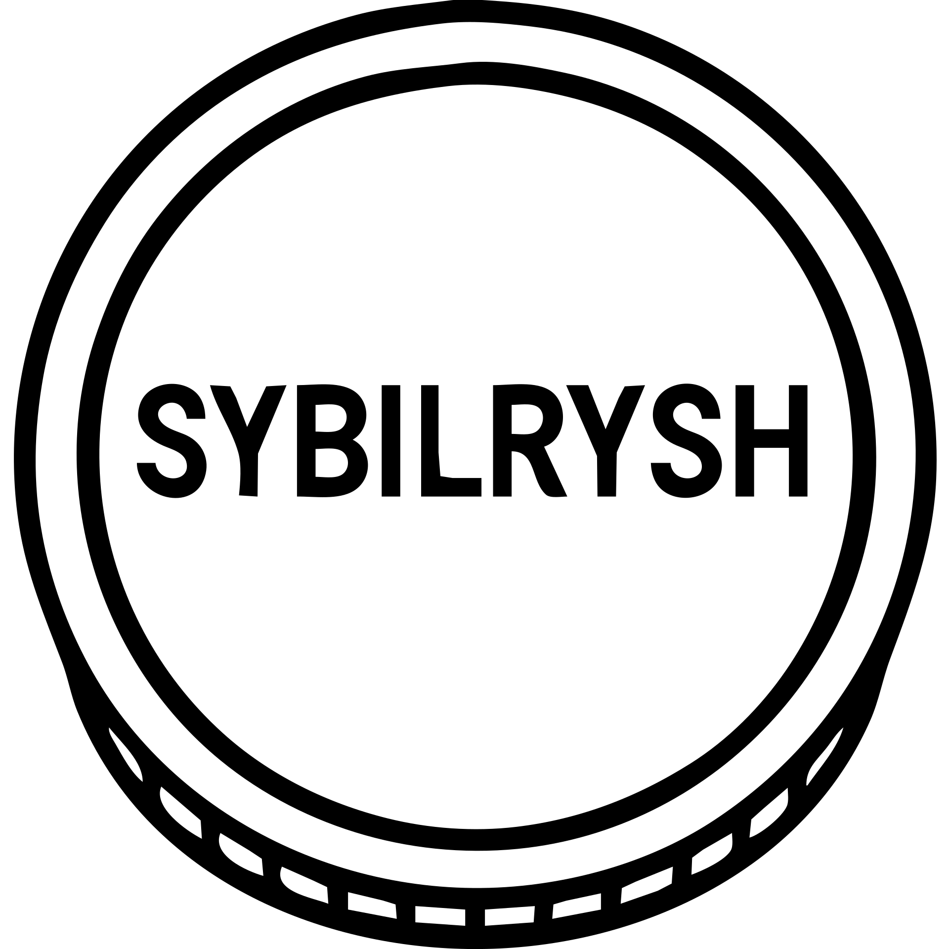 A circular coin with the text "SYBILRYSH" inscribed in the center. The coin has a circular rim and simple coin detailing. emoji