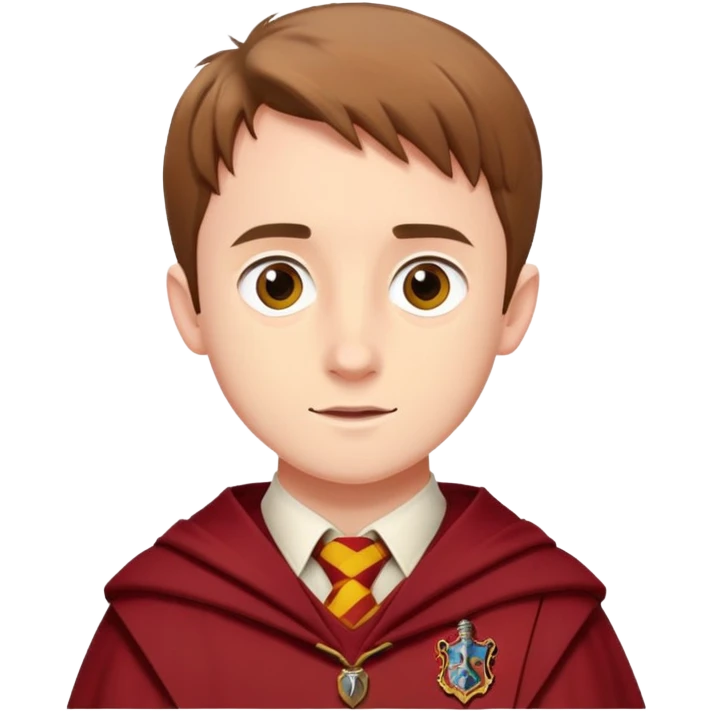sean biggerstaff is Oliver Wood  in harry potter, wear hogwarts gryfindor uniform emoji