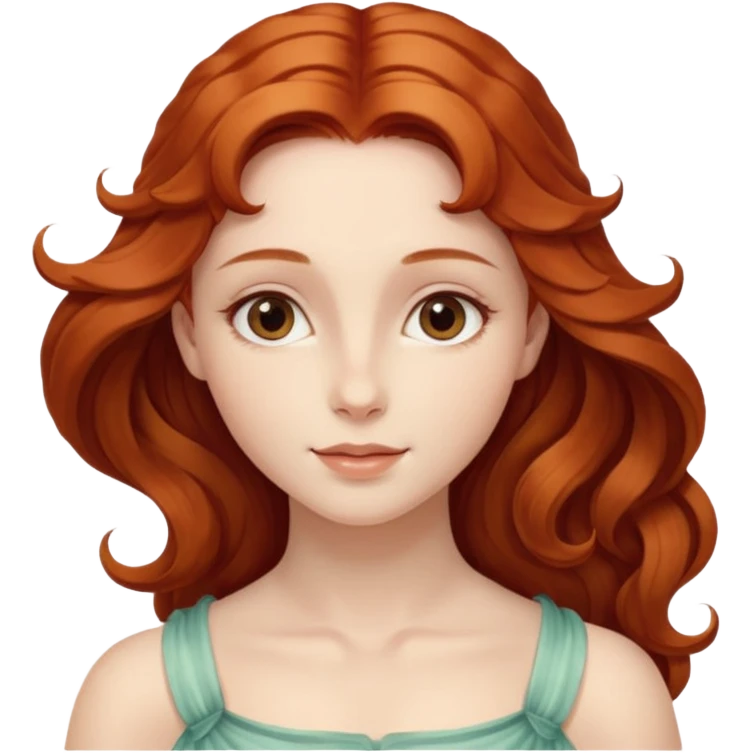 Soft, nurturing, or a bit shy. Very polite and kind. woman in a shell like venus by boticelli
more dinamic emoji emoji