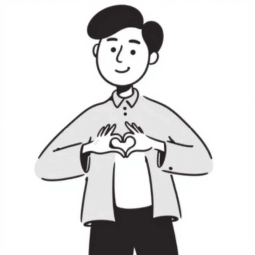 korean finger heart gesture emoji