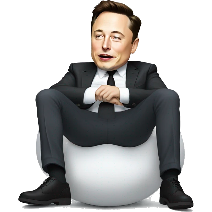 elon musk fainted on the ground emoji
