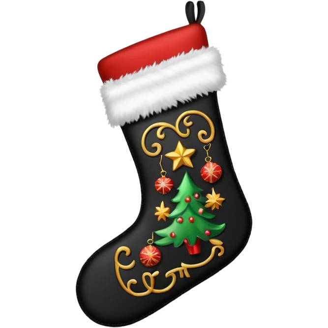 black noel christmas emoji