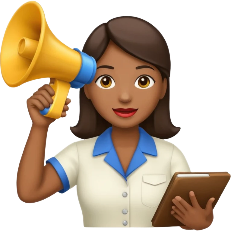 preciso de um emoji de um vendedor com megafone fazendo propaganda emoji