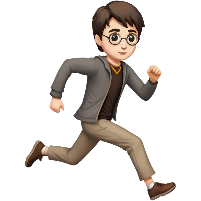 Harry Potter running without a wand emoji