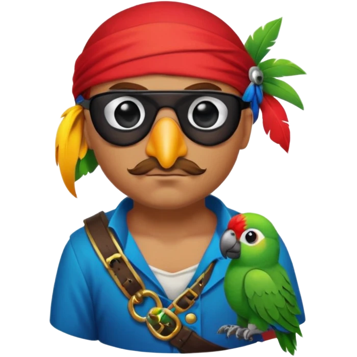 pirate and parrot emoji