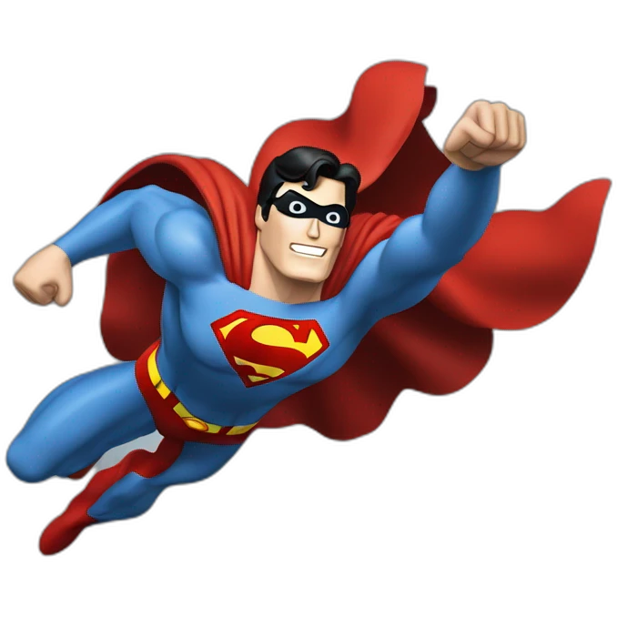Christopher Reeve Superman fliying emoji