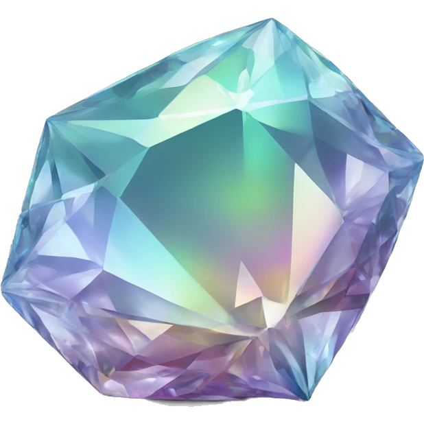 56-carat iridescent diamond crystal cluster emoji