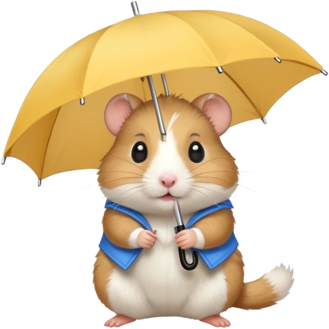 hamster holding an umbrella emoji