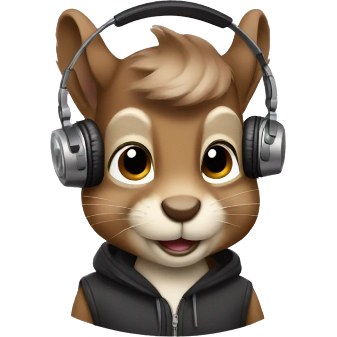 Squirrel DJ emoji