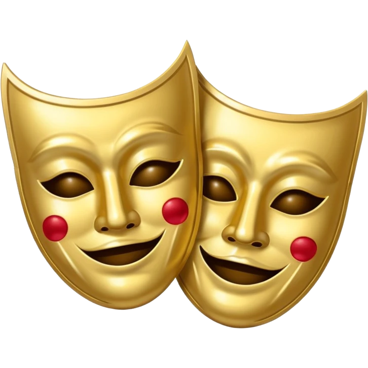 Happy and sad masks theater emoji