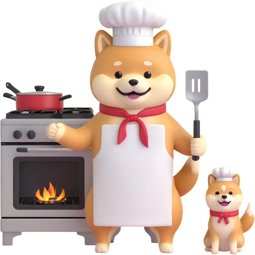 shiba inu cooking emoji