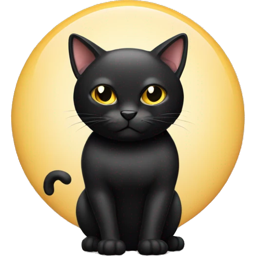 muscly black cat emoji