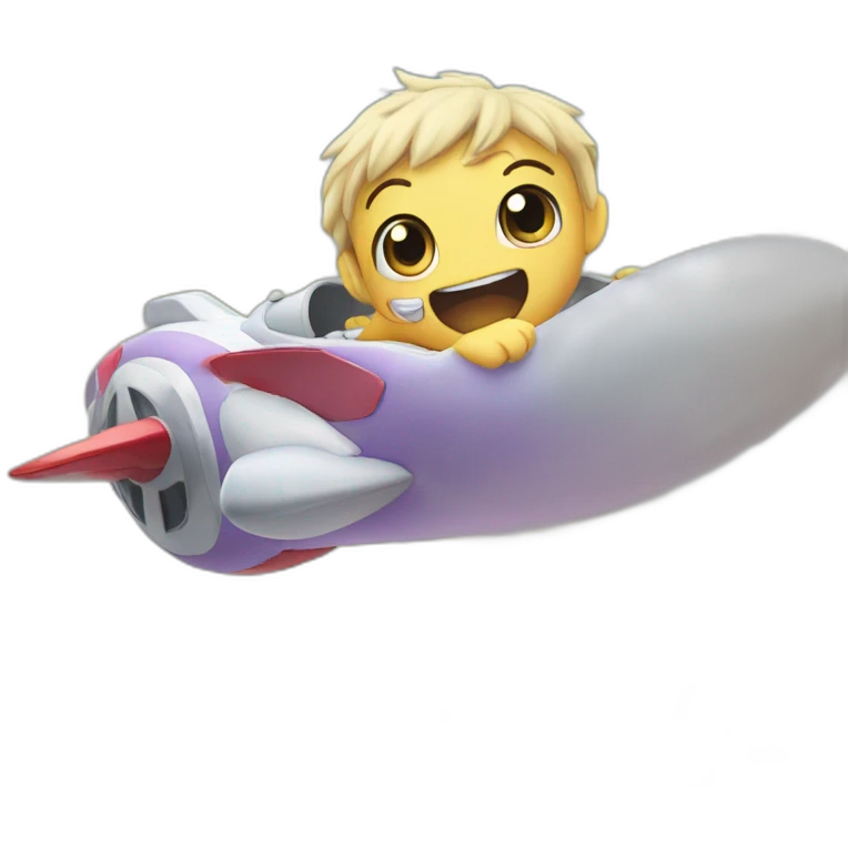 Evoli sur un tapis volant emoji