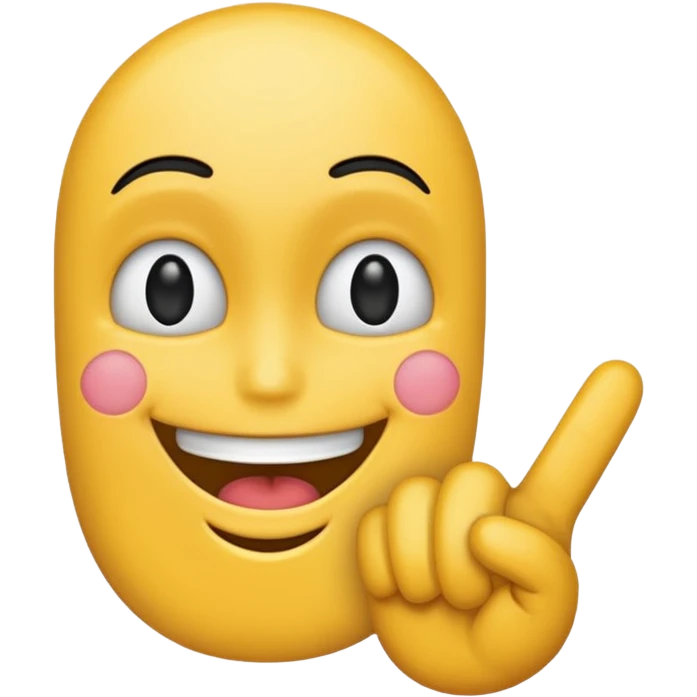 Fuck you finger with a smiling face emoji