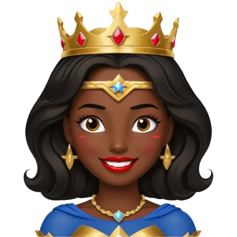 black wonder woman emoji