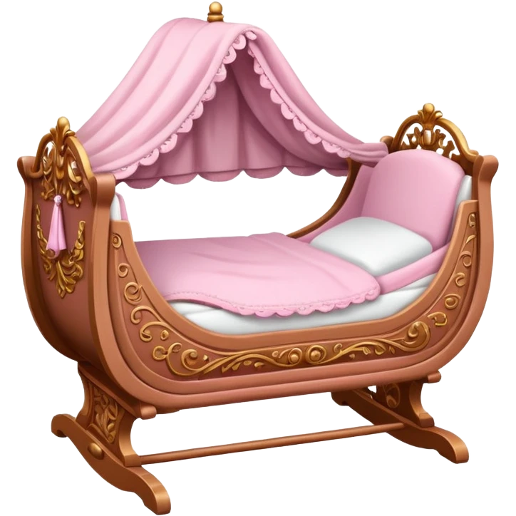 baby cradle pink emoji