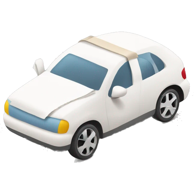 car wrapped in bandage emoji