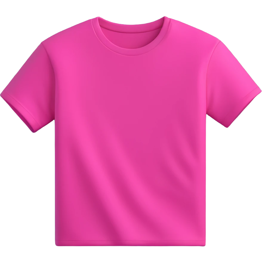 pink t-shirt, 3D style, soft shadows emoji