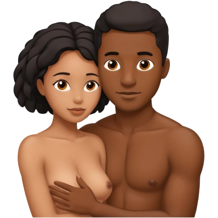 Black man and woman fucking emoji