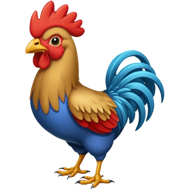 Gallo de pelea desafiante mas realista emoji