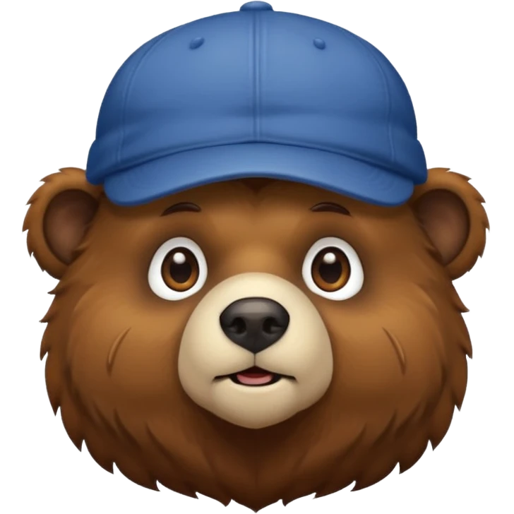 Bear with cap emoji
