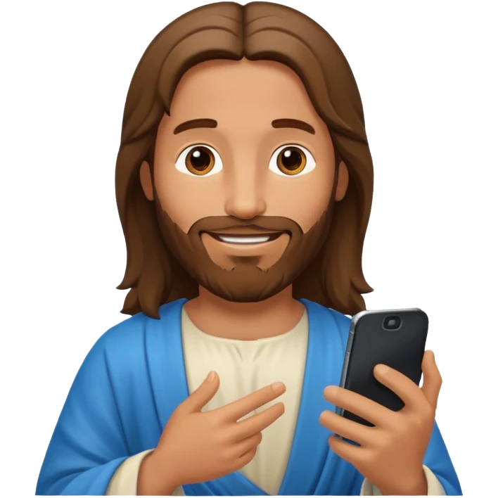 Jésus sur son téléphonesur son téléphone emoji