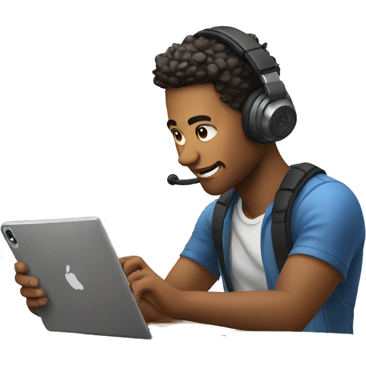A Gamer playing game in mobile  emoji
