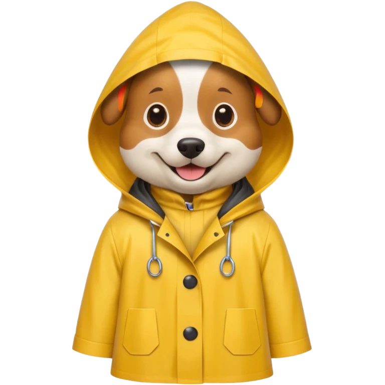 Dog wearing a raincoat  emoji