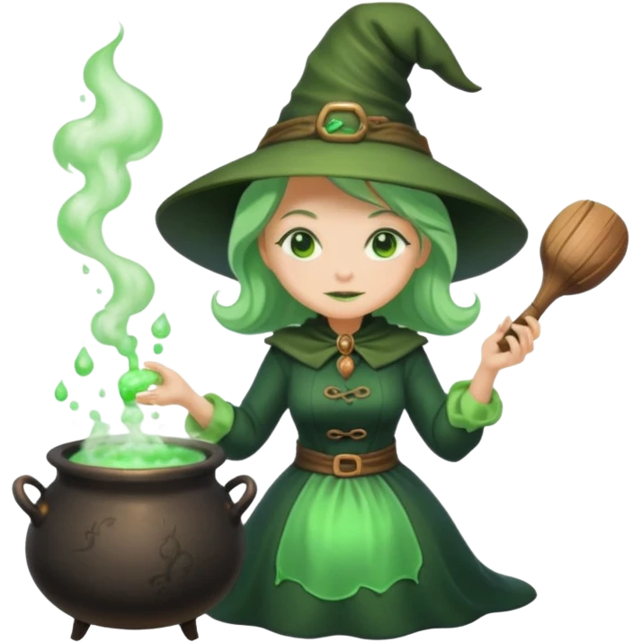 green witch cooking potion emoji