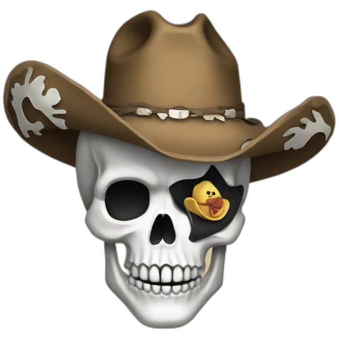 cowboy skeleton bandana emoji