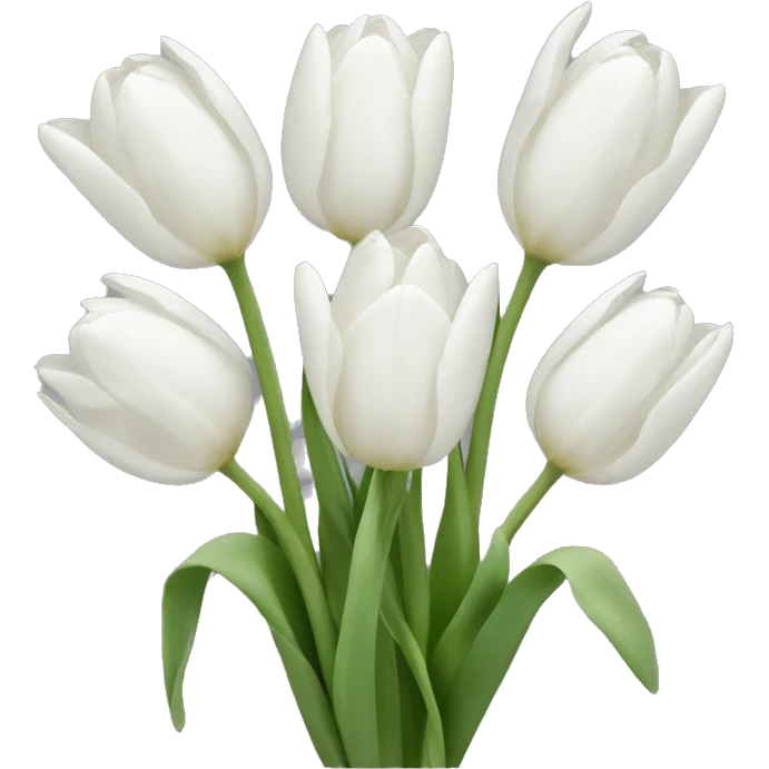 White tulips emoji