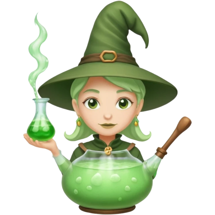 green witch cooking potion emoji