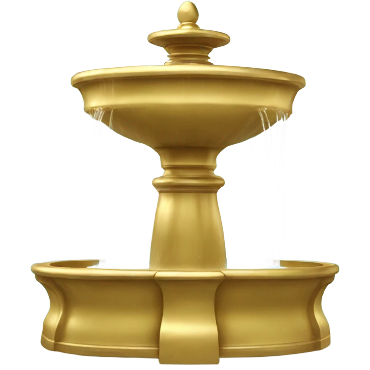 gold water fountain emoji