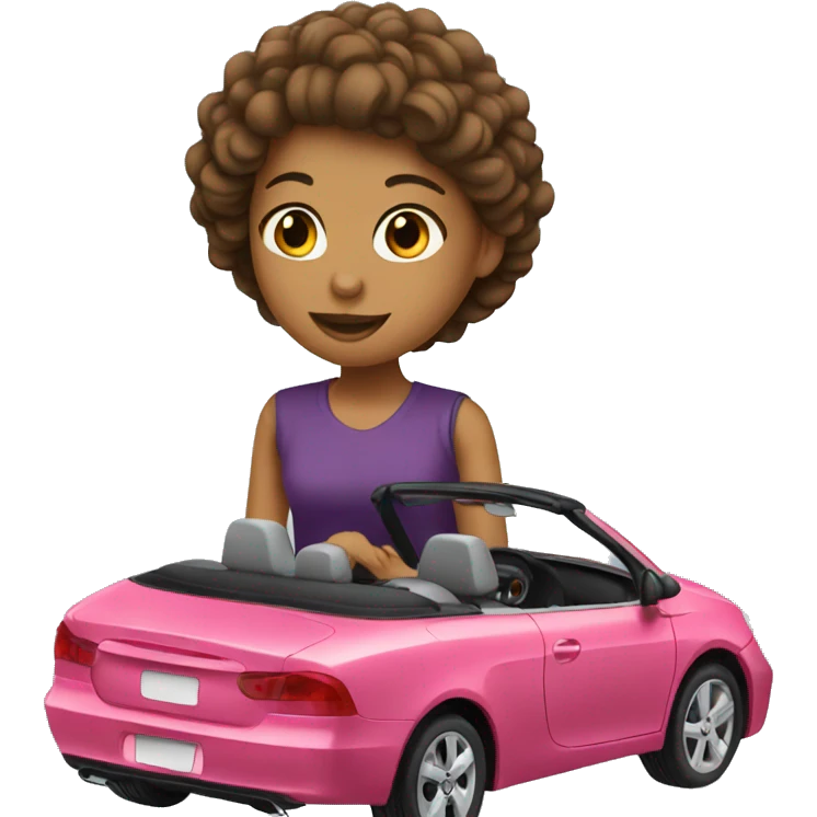 Girl in a cabriolet  emoji