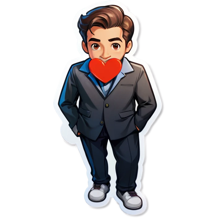 Man looking love struck emoji