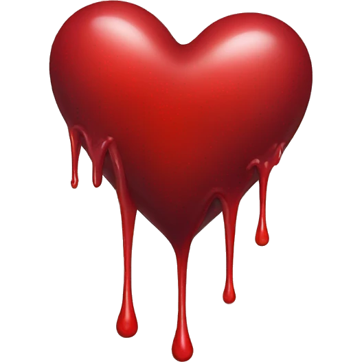 bleeding red heart emoji