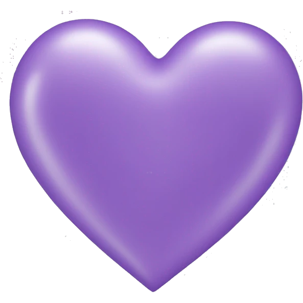 Lilac purple Bubble heart emoji